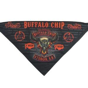 Sturgis South Dakota Handkerchief Scarf 2009 Buffalo Chip Campground Black